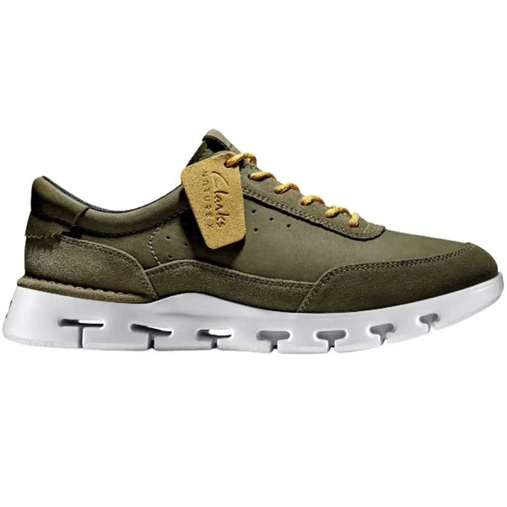 NEW!! Men’s Clarks Nature X One Sneaker Dark Olive Size 8.5M